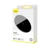 Incarcator Wireless Baseus Simple Qi 15W include Cablu Type-C la Type-C 1m Negru