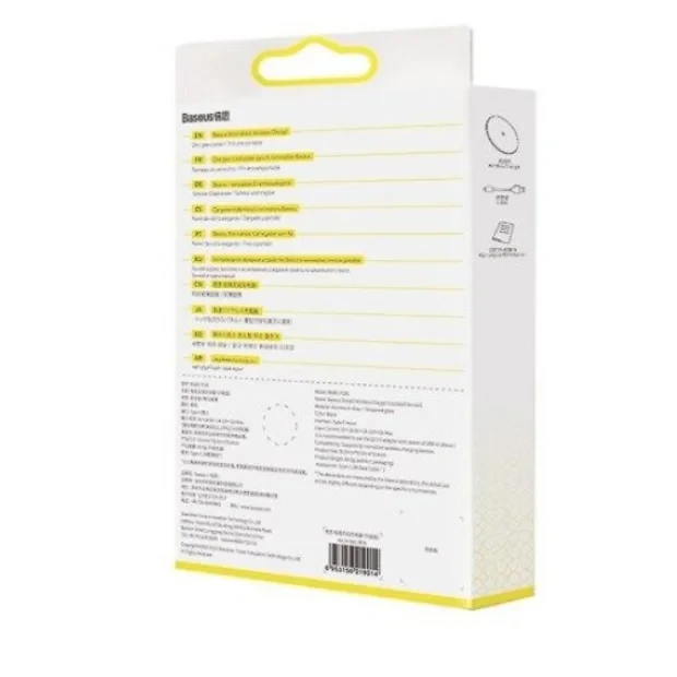 Incarcator Wireless Baseus Simple Qi 15W include Cablu Type-C la Type-C 1m Negru