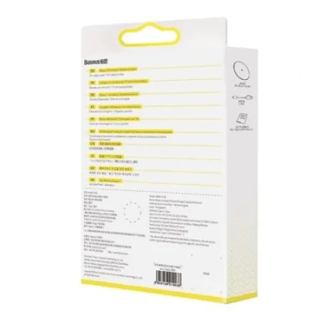 Incarcator Wireless Baseus Simple Qi 15W include Cablu Type-C la Type-C 1m Transparent