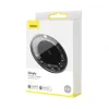 Incarcator Wireless Baseus Simple Qi 15W include Cablu Type-C la Type-C 1m Transparent