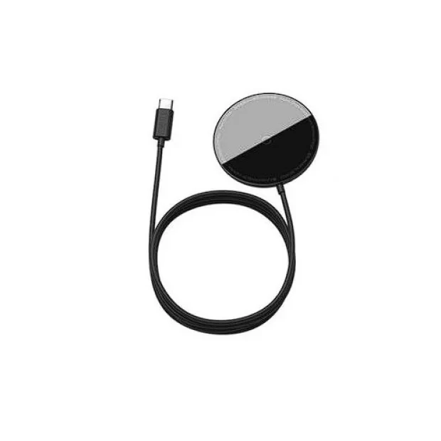 Incarcator Wireless Baseus Simple Qi 15W incarcare MagSafe Iphone 12/13 Cablu Type-C 1.5m Negru