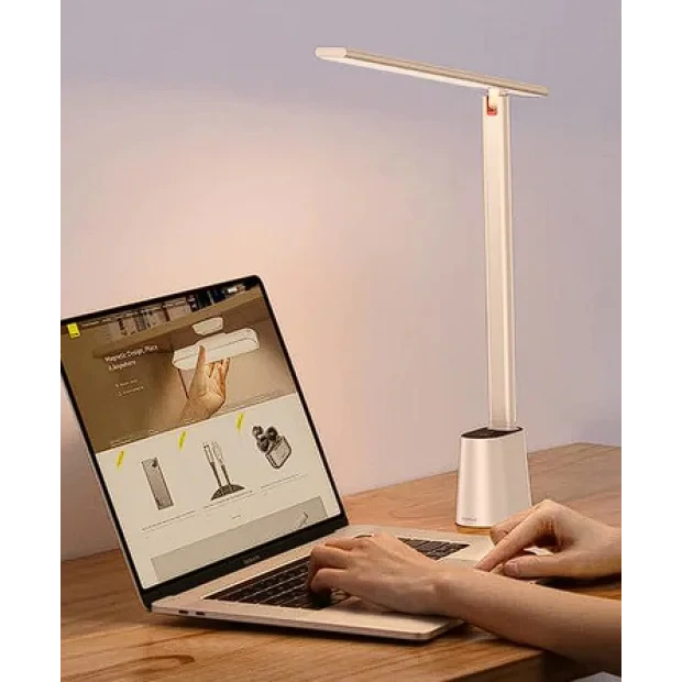 Lampa Birou LED Baseus Smart Eye Series 5W Cablu USB Type-C inclus Alb