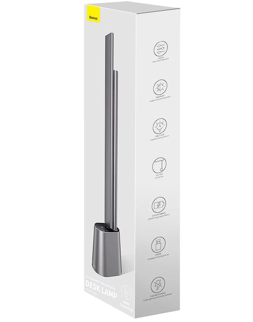 Lampa Birou LED Baseus Smart Eye Series 5W Cablu USB Type-C inclus Gri thumb