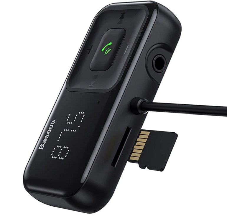 Modulator Auto FM Baseus S-16 T-Type Bluetooth 5.0 2 x USB Output 5V/3.1A Negru thumb