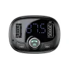 Modulator Auto FM Baseus T-Typed Bluetooth 4.2 2 x USB 5V/3.4A Negru