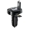 Modulator Auto FM Baseus T-Typed Bluetooth 4.2 2 x USB 5V/3.4A Negru