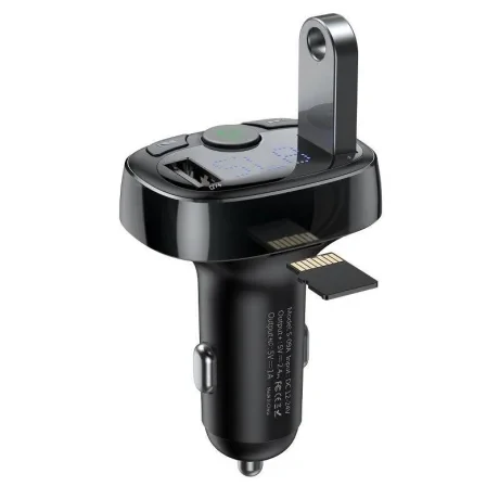 Modulator Auto FM Baseus T-Typed Bluetooth 4.2 2 x USB 5V/3.4A Negru