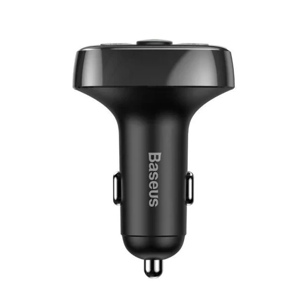 Modulator Auto FM Baseus T-Typed Bluetooth 4.2 2 x USB 5V/3.4A Negru