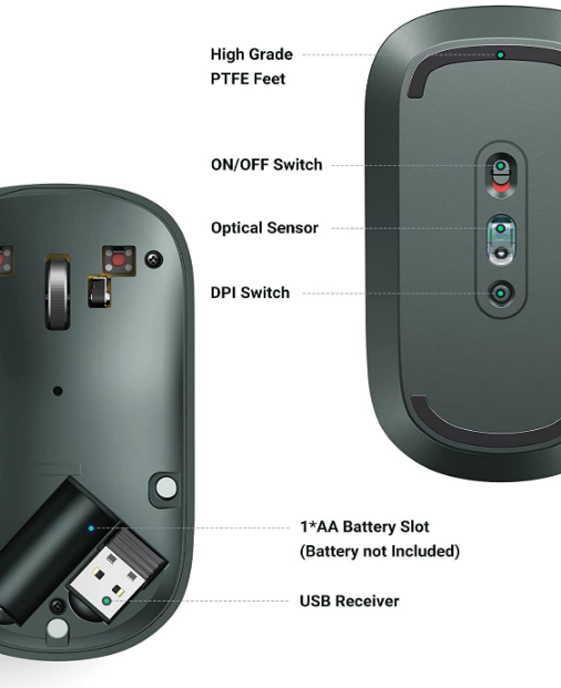 Mouse Ugreen MU001 wireless verde thumb