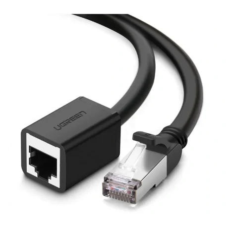 Cablu retea UTP prelungitor Ugreen NW112 Cat6 RJ-45 (T) la RJ-45 (M) 2m negru