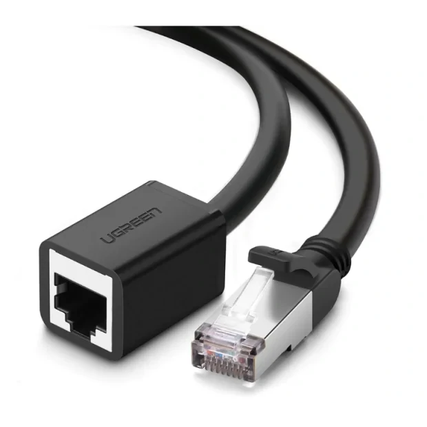Cablu retea UTP prelungitor Ugreen NW112 Cat6 RJ-45 (T) la RJ-45 (M) 3m negru
