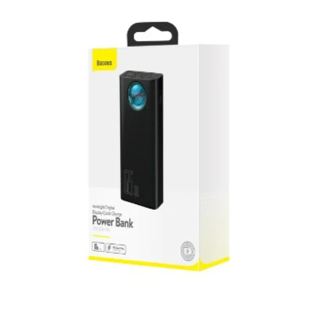Power Bank Baseus Ambilight 30000mAh PD 3.0 65W 4 x USB 1 x USB Type-C 3A Negru