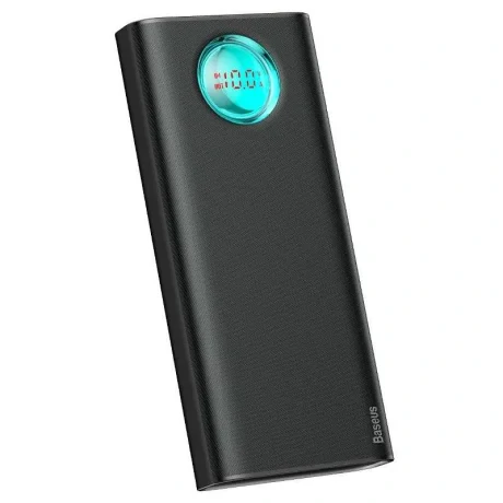 Power Bank Baseus Amblight 20000mAh QC3.0 PD 18W 2 x USB 1 x USB Type-C 1 x Lightning Iphone 1 x Micro USB 3A Negru