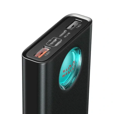Power Bank Baseus Amblight 20000mAh QC3.0 PD 18W 2 x USB 1 x USB Type-C 1 x Lightning Iphone 1 x Micro USB 3A Negru