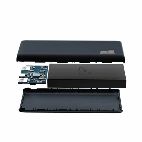 Power Bank Baseus Bipow Digital Display 10000mAh PD 15W 2 x USB 1 x USB Type-C 1 x Micro USB 3A negru