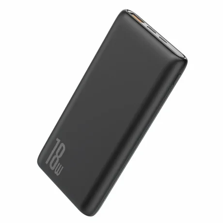 Power Bank Baseus Bipow Digital Display 10000mAh PD 15W 2 x USB 1 x USB Type-C 1 x Micro USB 3A negru