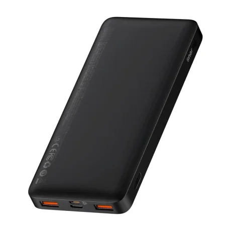 Power Bank Baseus Bipow Digital Display 10000mAh PD 20W 2 x USB 1 x USB Type-C 1 x Micro USB 3A negru