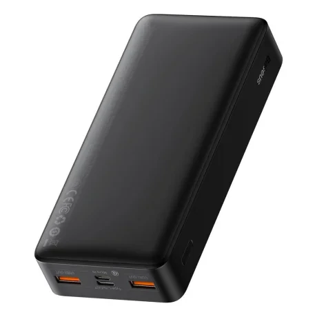 Power Bank Baseus Bipow Digital Display 20000mAh PD 20W 2 x USB 1 x USB Type-C 1 x Micro USB 3A Negru