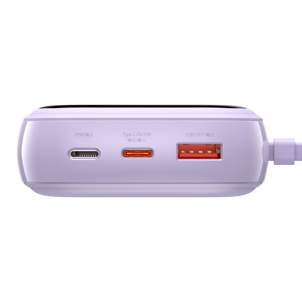 Power Bank Baseus Q Pow 20000mAh PD 20W 1 x USB 1 x USB Type-C 1 x Lightning integrat 3A Violet thumb