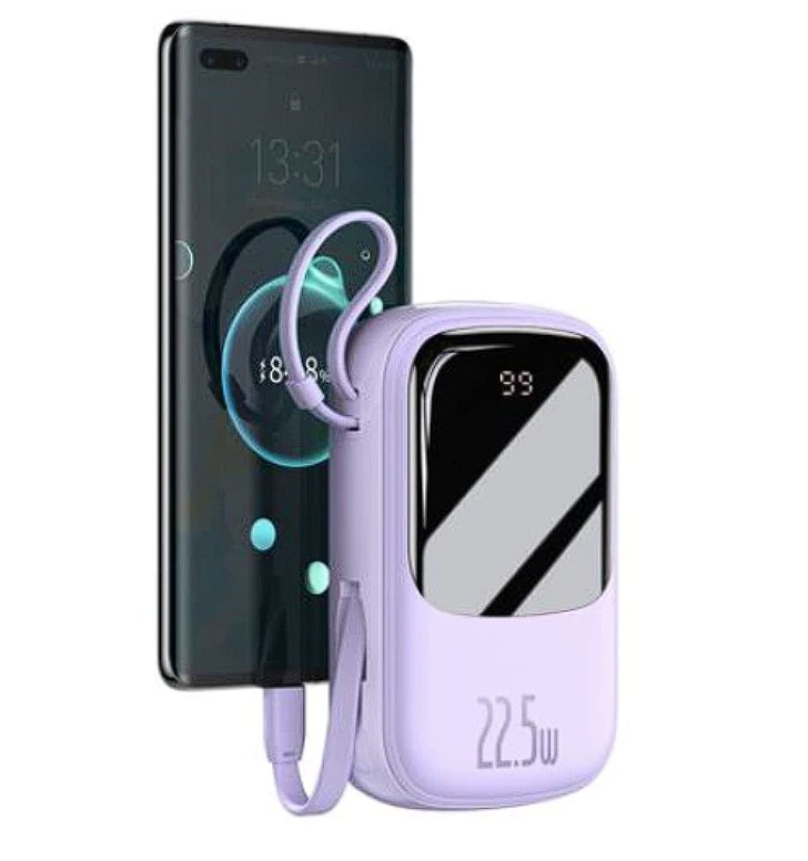 Power Bank Baseus Q Pow 20000mAh PD 22.5W 2 x USB 1 x USB Type-C 1 x USB Type-C integrat 3A Mov thumb