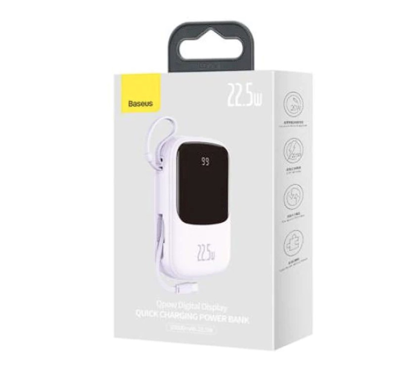 Power Bank Baseus Q Pow 20000mAh PD 22.5W 2 x USB 1 x USB Type-C 1 x USB Type-C integrat 3A Mov thumb