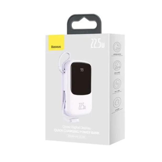 Power Bank Baseus Q Pow 20000mAh PD 22.5W 2 x USB 1 x USB Type-C 1 x USB Type-C integrat 3A Mov