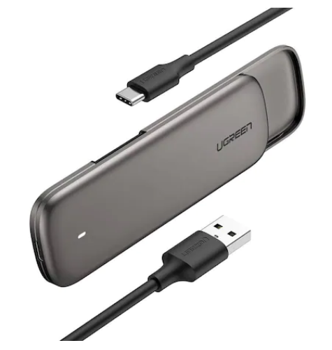 Rack extern Ugreen CM238 pentru SSD M.2 NGFF SATA cablu inclus USB la USB Type-C Gen 2 gri thumb