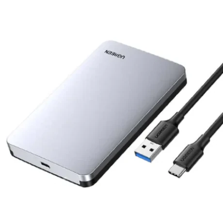 Rack extern Ugreen CM300 pentru HDD si SSD SATA 2.5&quot; conectare USB 3.1 Gen2 cablu inclus USB to USB Type-C gri