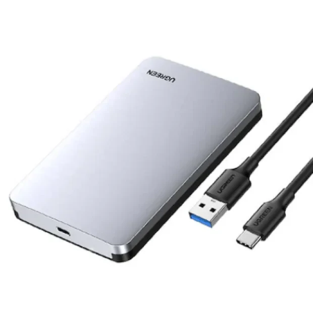 Rack extern Ugreen CM300 pentru HDD si SSD SATA 2.5&quot; conectare USB 3.1 Gen2 cablu inclus USB to USB Type-C gri