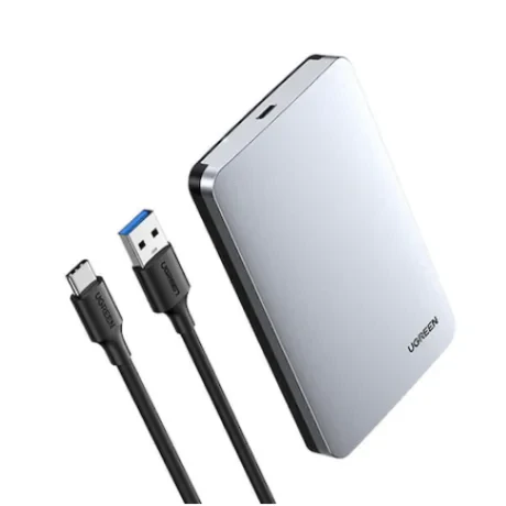 Rack extern Ugreen CM300 pentru HDD si SSD SATA 2.5&quot; conectare USB 3.1 Gen2 cablu inclus USB to USB Type-C gri