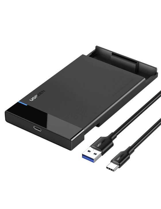 Rack extern Ugreen US221 pentru HDD si SSD SATA 2.5" conectare USB 3.0 1 x 50cm USB Type-C to USB 3.0 ABS negru thumb
