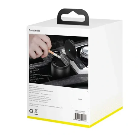 Scrumiera Auto Baseus Mini LED Negru