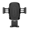 Suport Auto si Incarcator Wireless Baseus Gravity Qi 10W include Cablu micro-USB to USB Negru
