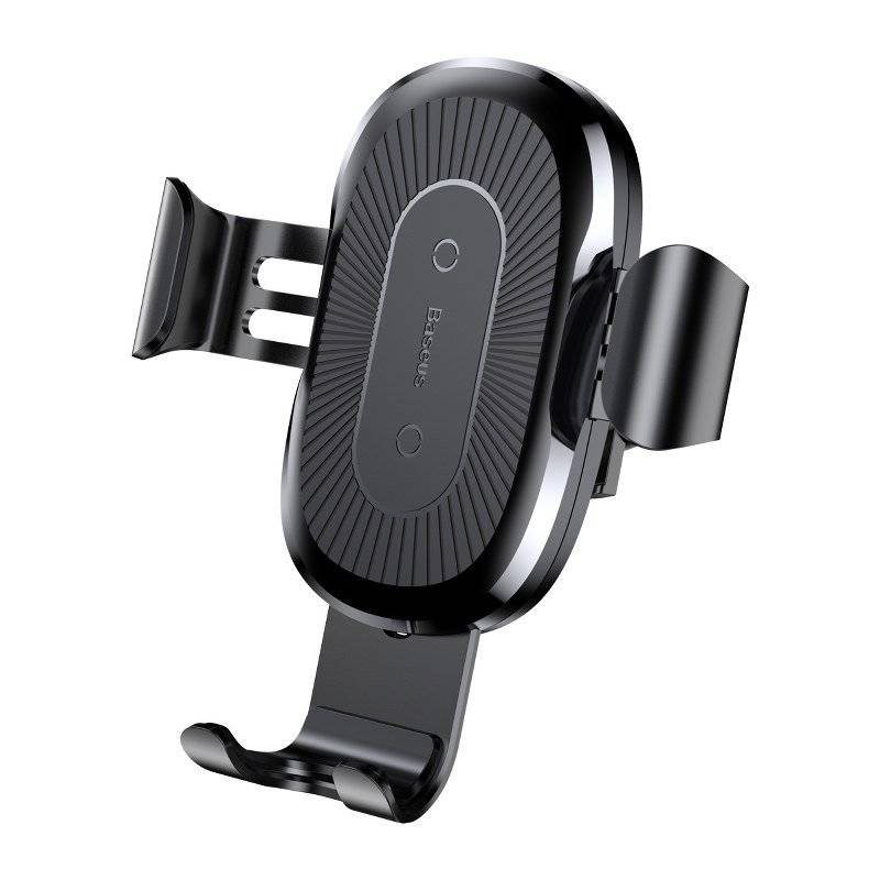 Suport Auto si Incarcator Wireless Baseus Gravity Qi 10W include Cablu micro-USB to USB Negru thumb