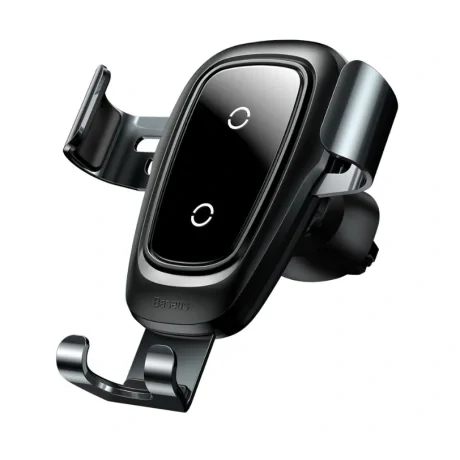 Suport Auto si Incarcator Wireless Baseus Gravity Qi 10W include Cablu micro-USB to USB Negru