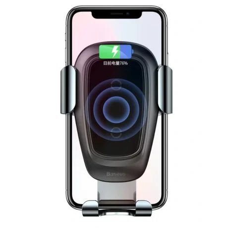 Suport Auto si Incarcator Wireless Baseus Gravity Qi 10W include Cablu micro-USB to USB Negru