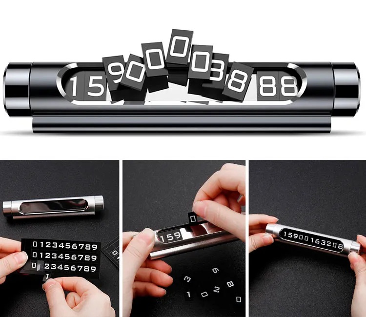 Suport Dual Numar de Telefon Parbriz Baseus Negru thumb
