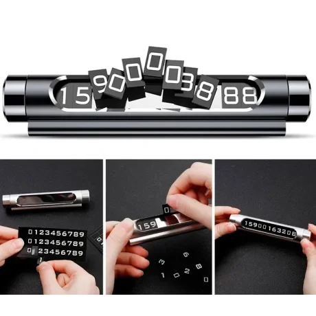 Suport Dual Numar de Telefon Parbriz Baseus Negru