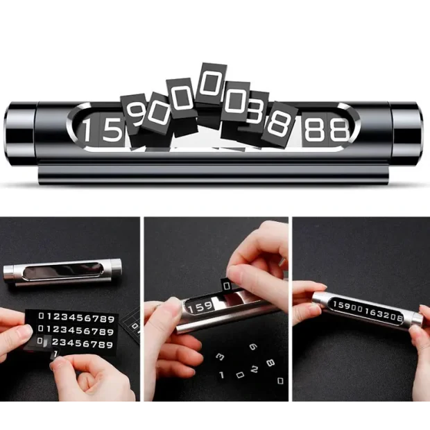 Suport Dual Numar de Telefon Parbriz Baseus Negru