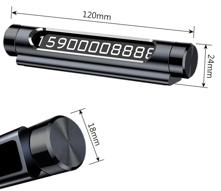 Suport Dual Numar de Telefon Parbriz Baseus Negru thumb