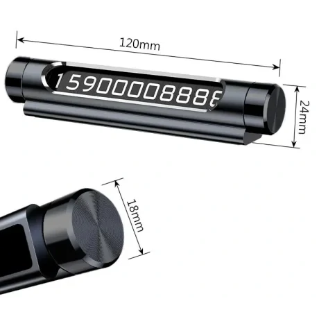 Suport Dual Numar de Telefon Parbriz Baseus Negru