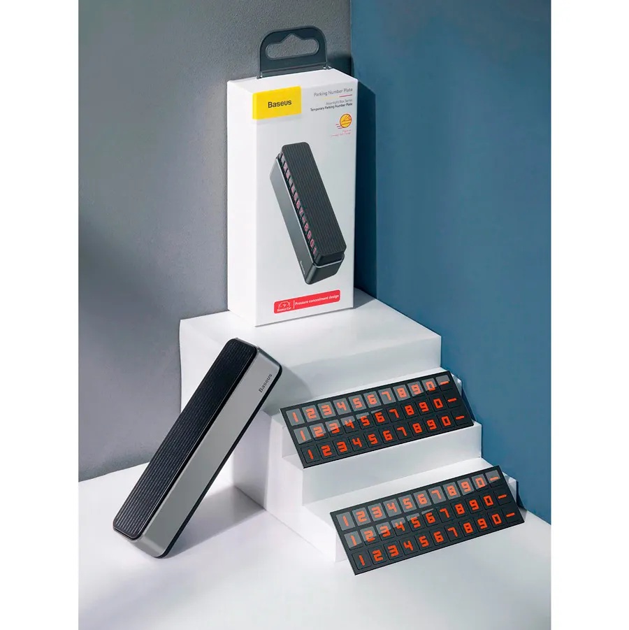 Suport Numar de Telefon Parbriz Baseus Gri thumb