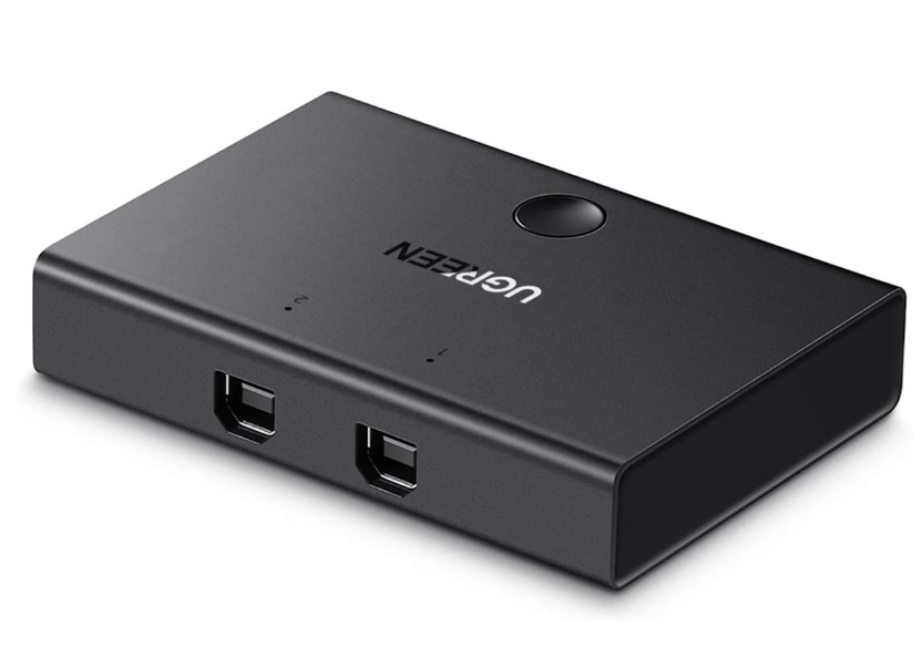 Switch USB Sharing Ugreen USB-B x 2 conectare prin USB 2.0 include Cablu 1.5m Negru thumb