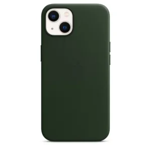 Husa Cover Leather Case MagSafe pentru iPhone 13 MM173ZM/A Sequoia Green