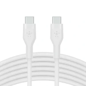 Cablu Date Belkin Boost Charge Silicone USB-C to USB-C 2.0 - 3M Alb