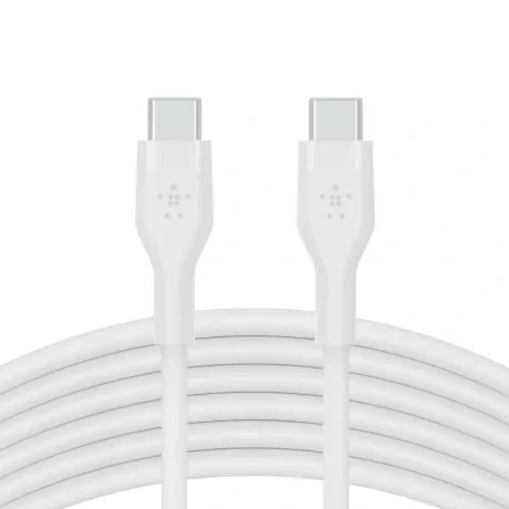 Cablu Date Belkin Boost Charge Silicone USB-C to USB-C 2.0 - 3M Alb