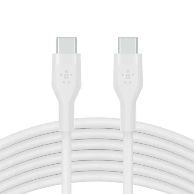 Cablu Date Belkin Boost Charge Silicone USB-C to USB-C 2.0 - 3M Alb