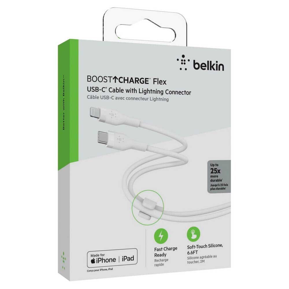 Cablu Date Belkin Boost Charge USB-C to Lightning - 2M Alb thumb