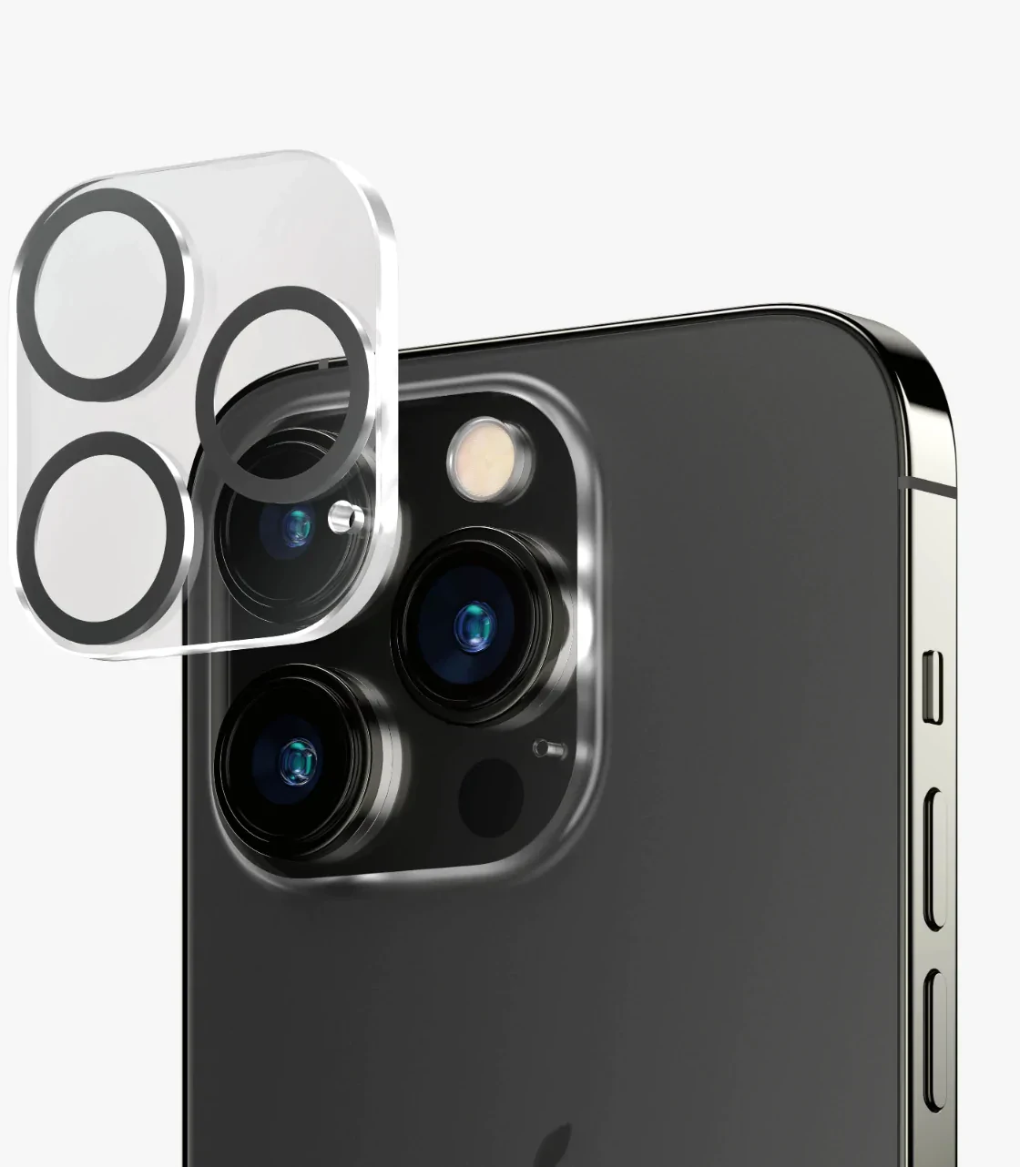Folie Protectie Sticla Camera Panzer pentru iPhone 13 Pro/13 Pro Max Negru thumb