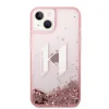 Husa Cover Karl Lagerfeld Liquid Glitter Big KL Logo pentru iPhone 14 Pro Pink